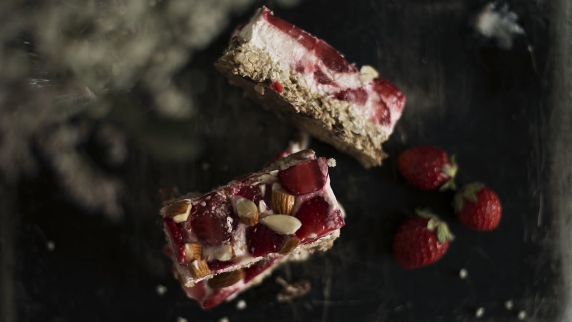 Barritas de manzanas y fresas
