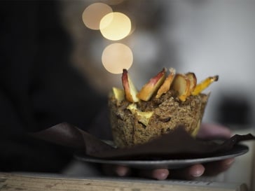 Muffins di Segale con Mele e Uvetta