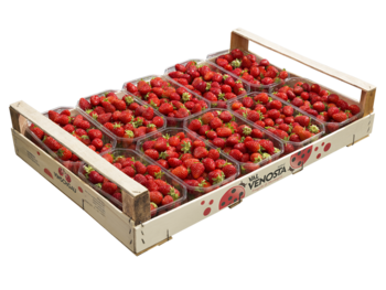 Fresas<br>Caja de madera