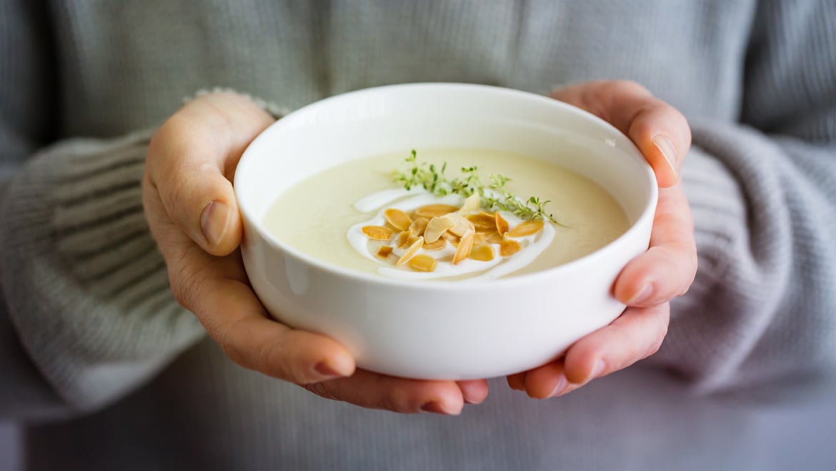 Blumenkohlcremesuppe mit Äpfeln - Vinschgau