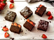 Brownies<br>al cioccolato e fragole