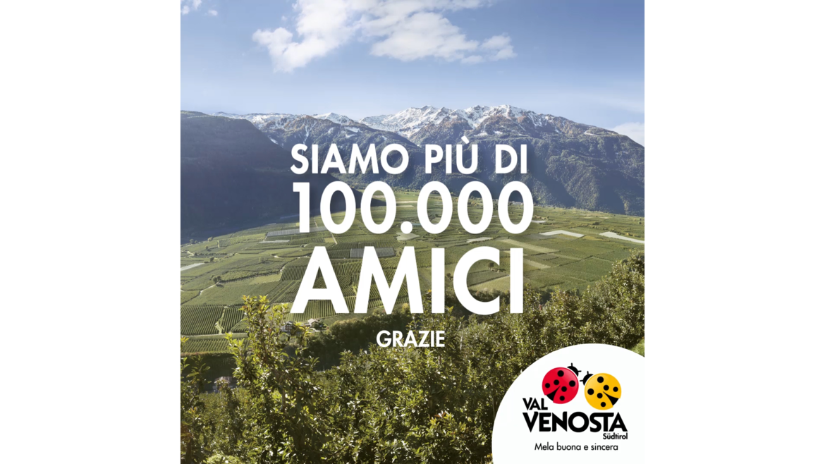Facebook<br>Mela Val Venosta raggiunge quota 100mila fan