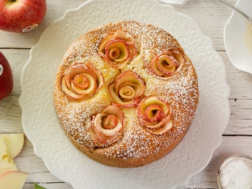 Torta di mele Gala<br>con roselline