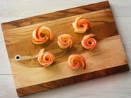 Torta di mele Gala<br>con roselline