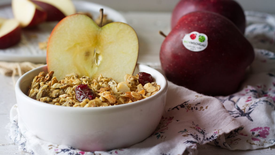 Granola<br>alle Mele e Cranberries