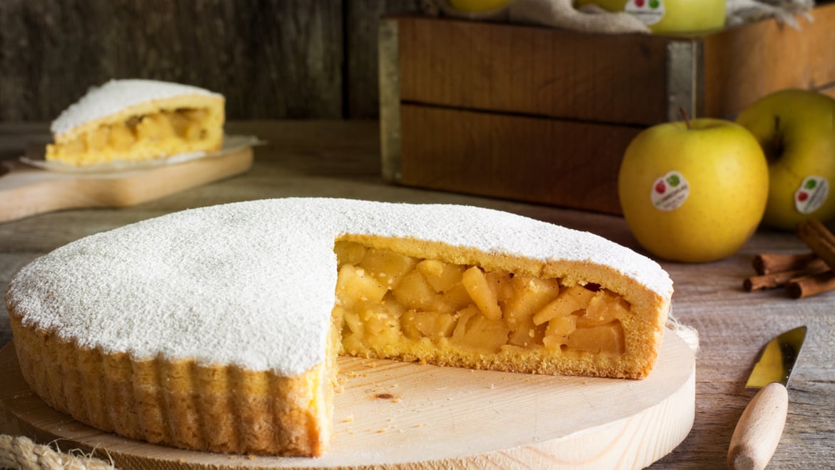 Frolla ripiena alle mele Golden Delicious