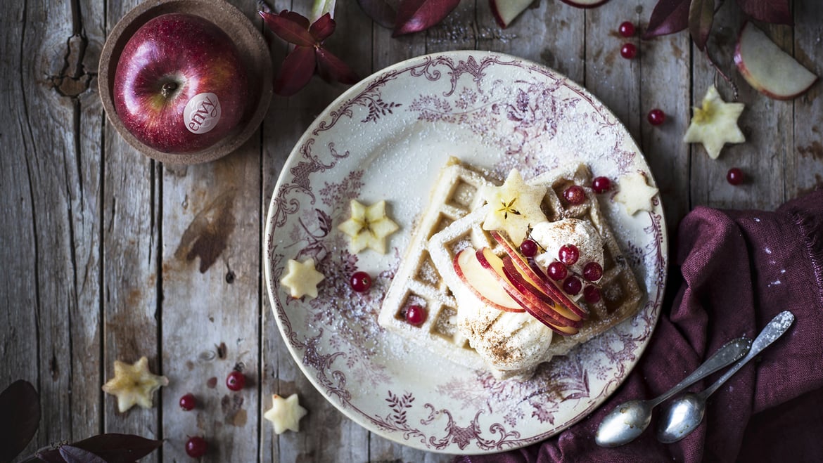 Waffles aromatizzati<br>alla cannella