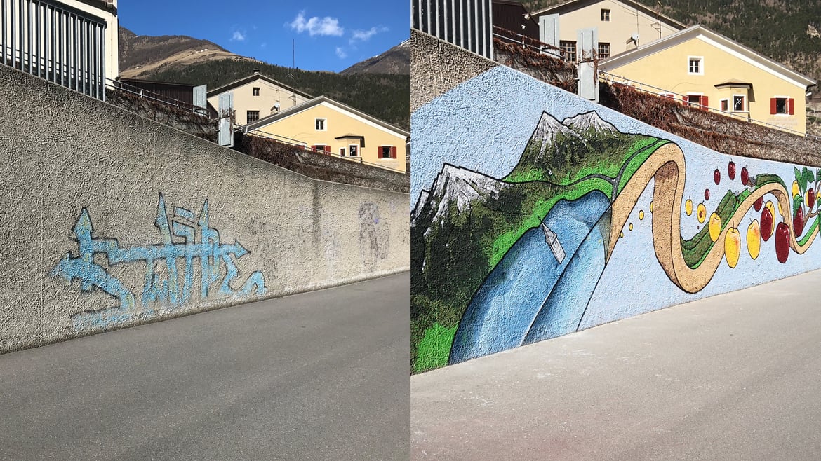 Kunstaktion mit dem Street-Art-Künstler „Cibo“