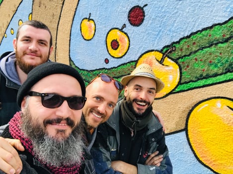 Kunstaktion mit dem Street-Art-Künstler „Cibo“