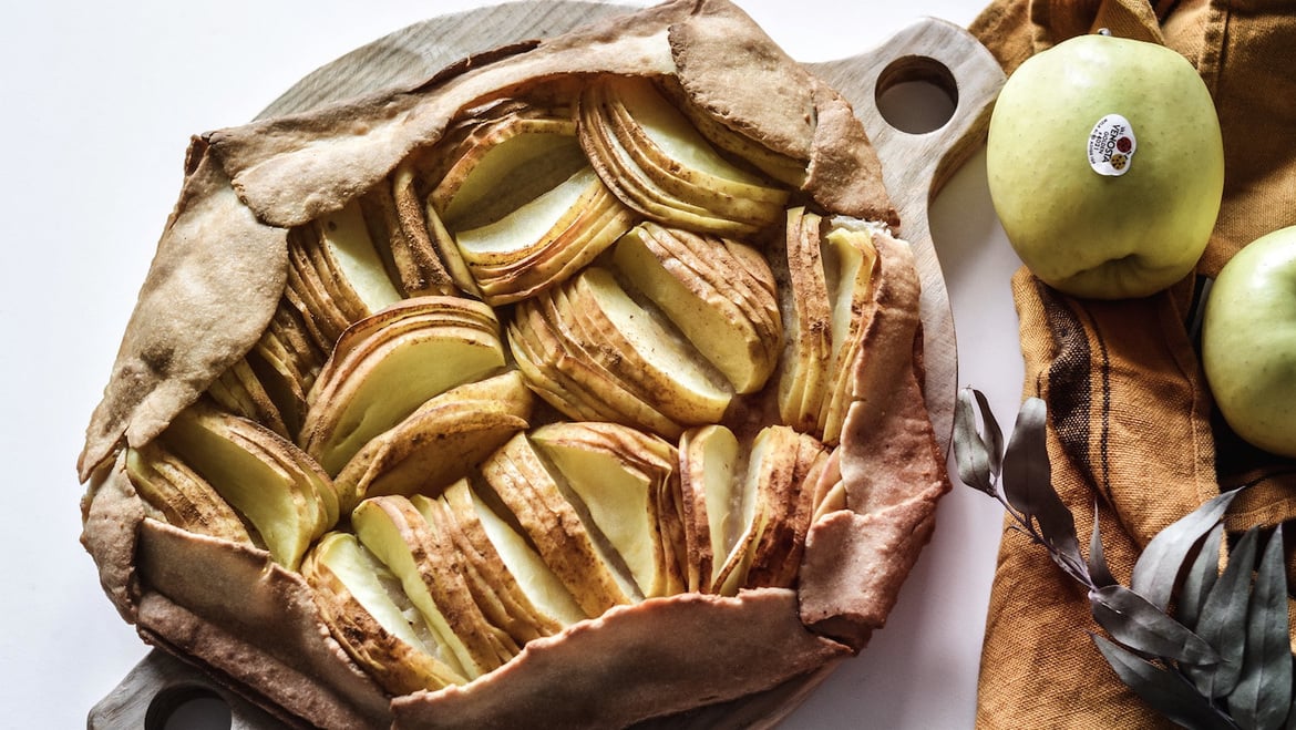 Tarta de manzana<br>rústica y casera