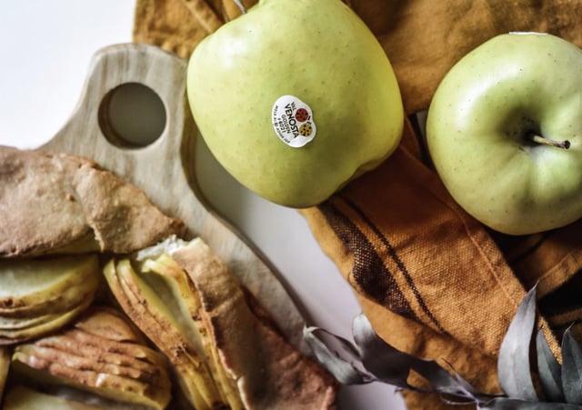 Tarta de manzana<br>rústica y casera