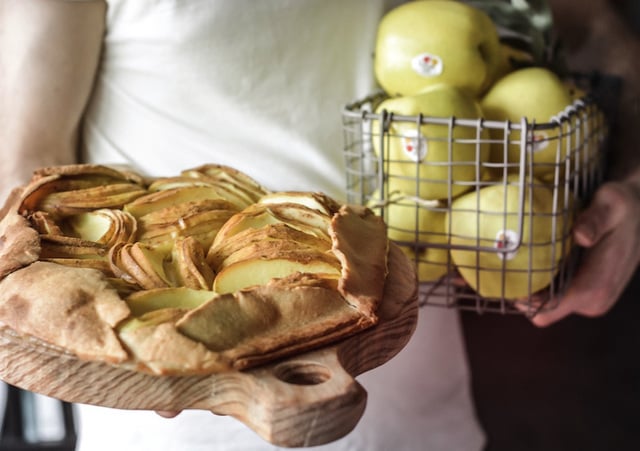Tarta de manzana<br>rústica y casera