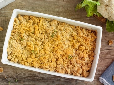 Crumble di cavolfiore con gorgonzola e noci
