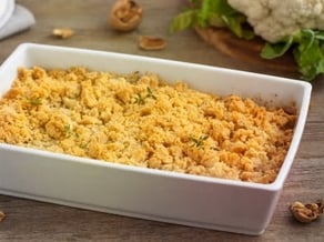 Crumble di cavolfiore<br>con gorgonzola e noci