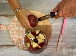 Tarta de manzanas trituradas