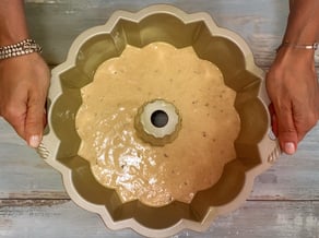 Tarta de manzanas trituradas