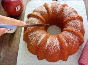 Tarta de manzanas trituradas