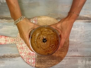 Tarta de manzanas trituradas