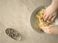 Crostata con ganache al cioccolato<br>e mele Golden Delicious