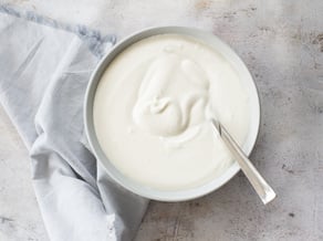 Crema di ricotta<br>con bis di mela Pinova