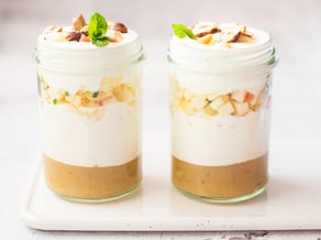 Ricotta cream<br>with duet of Pinova apple