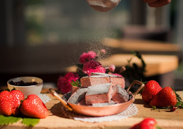 Kaiserschmarrn ghiacciato<br>alle fragole