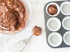 Muffins mit Marillen und Kakao