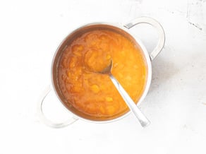 Apricot and coconut water ice