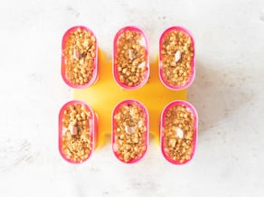 Apricot and coconut water ice