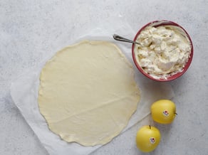 Galletas saladas con manzanas<br>Golden Delicious y speck