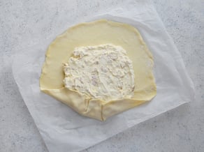Gallette salata con mele Golden Delicious e speck