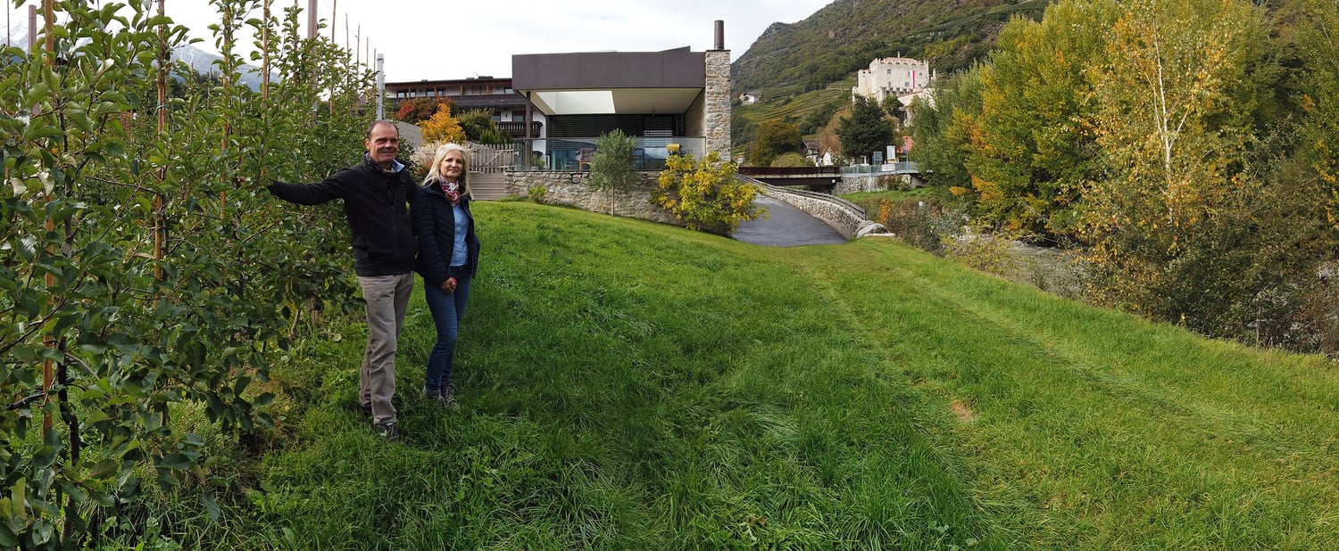 The heritage farm beneath the castle