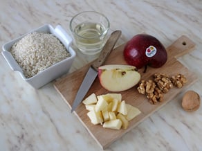 Risotto alla mela Red Delicious,<br>salsiccia e noci