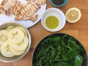 Ensalada de pollo y manzana Golden Delicious