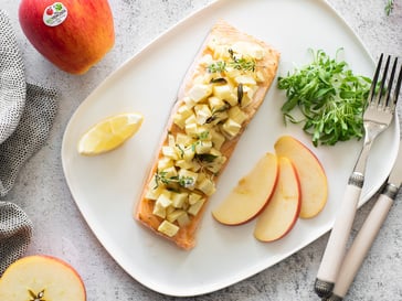 Filetto di salmone al forno<br>con mele Pinova
