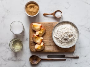 Cremiger, veganer Kuchen<br>mit Bonita-Äpfeln