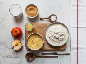Cremiger, veganer Kuchen<br>mit Bonita-Äpfeln
