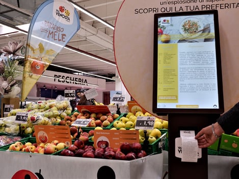 Con i totem interattivi di VIP, tutto sulle mele nel punto vendita