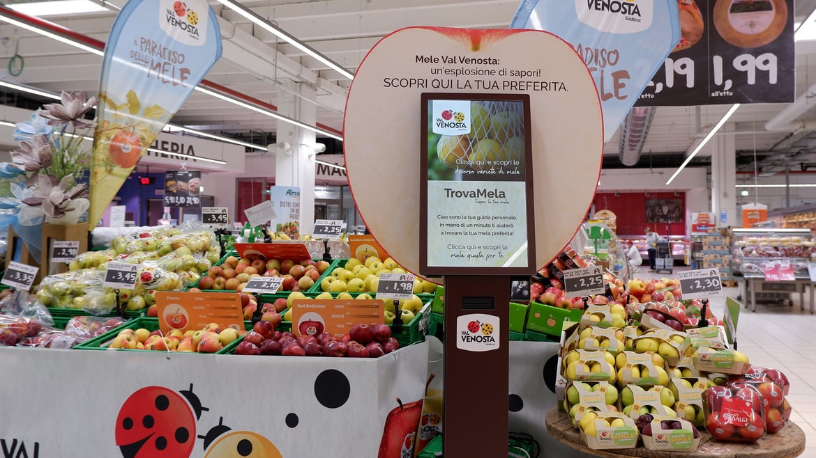 Con i totem interattivi di VIP, tutto sulle mele nel punto vendita