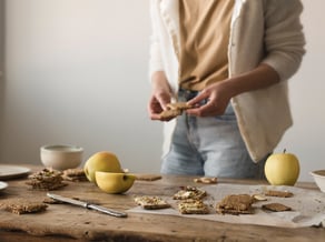 Biscotti alle mele Golden Delicious con semi