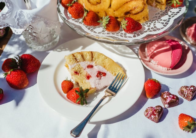 Charlotte with strawberries from Val Martello
