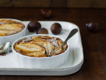 Clafoutis mit Kastanienmehl und Äpfeln