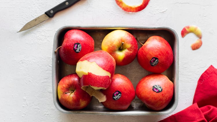 The apple peel is very precious