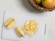 Pastel de crumble de manzanas Golden Delicious