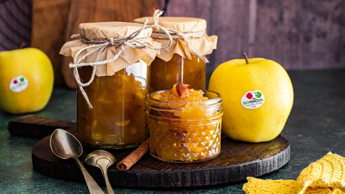 Confitura de especias con manzanas Golden Delicious