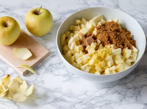 Veganer Golden Delicious-Crumble