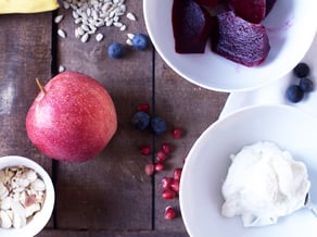 Smoothie Bowl with organic Gala apples and beetroot
