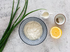Gebackener Blumenkohl mit Sauerrahmsauce