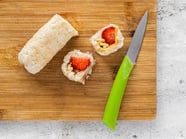 Sushi mit Golden Delicious-Äpfeln und Erdbeeren aus dem Vinschgau