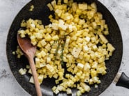 Potato dough ravioli with Golden Delicious apple and cheese filling